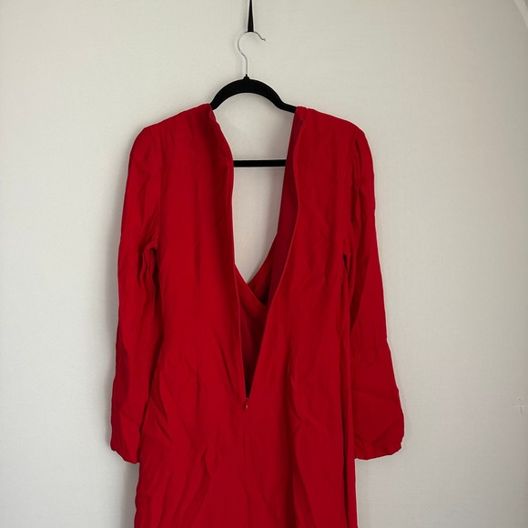 C/MEO Collective Mini Dress Wrap Long Sleeve Party‎ Cocktail Red Night Air XS - Picture 4 of 10